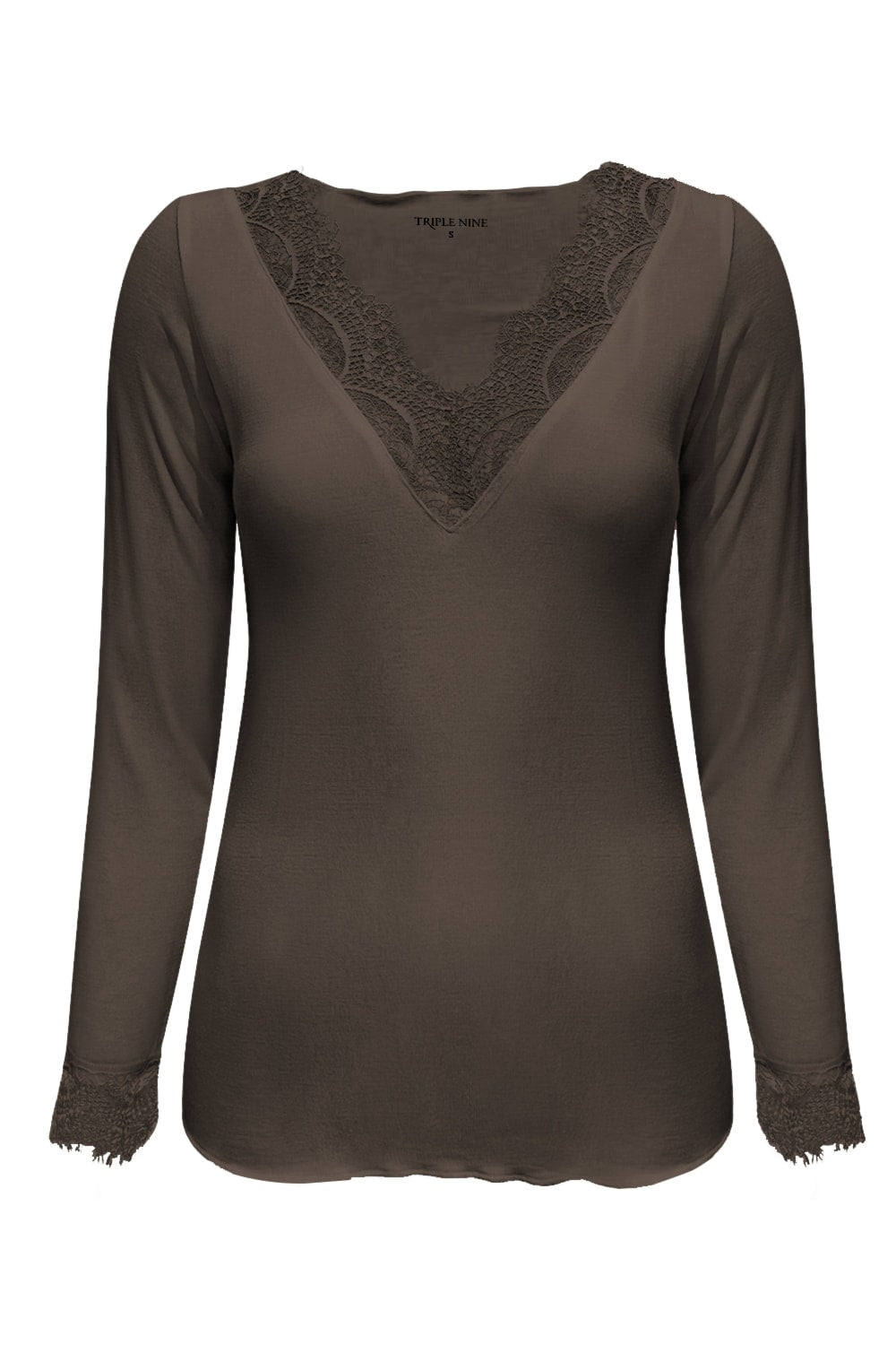 Zachte Cashmere Top met kant