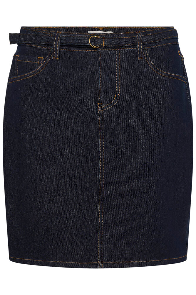Cream denim rok