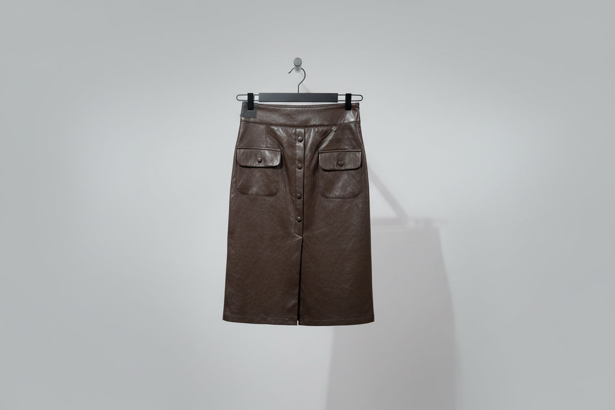 Kokerrok in leatherlook Cavaleiro