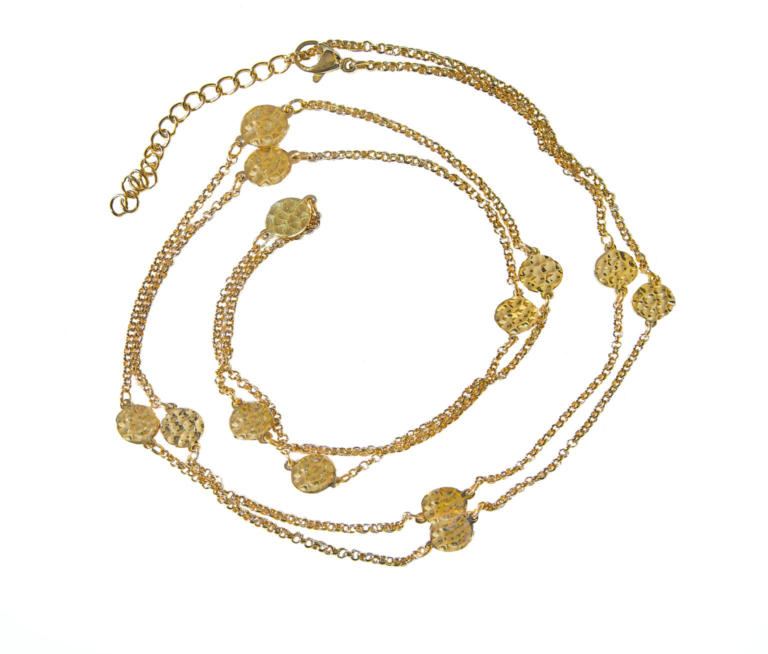 Bauer Basics Ketting gehamerde bedels goud