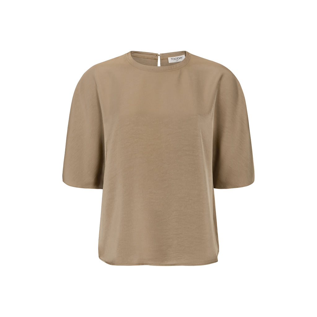 Tooday satijnen blouse zand