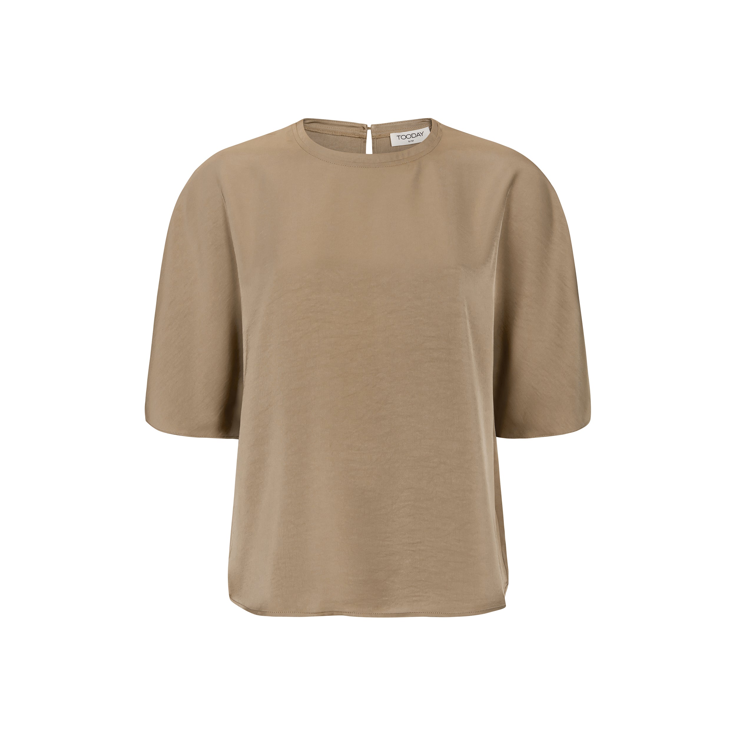 Tooday satijnen blouse zand