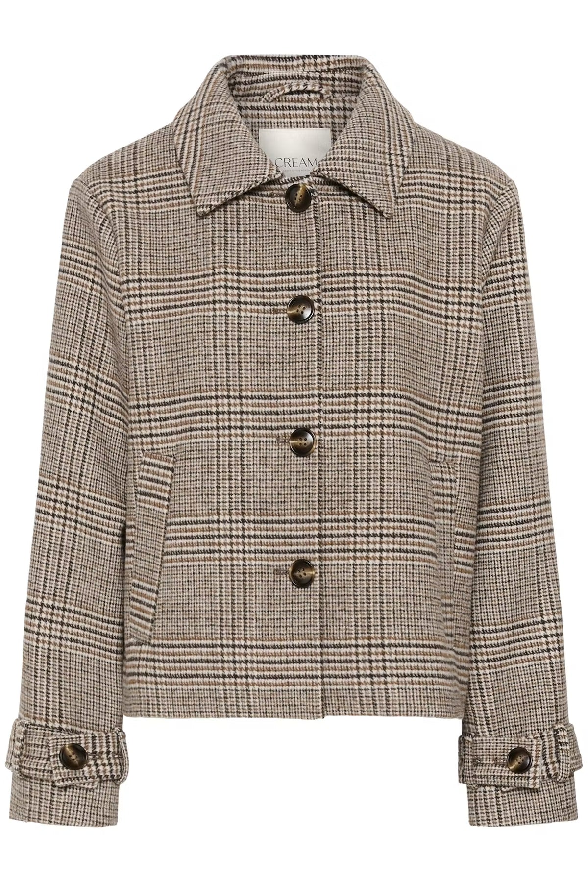 Cream Georg short coat ruit