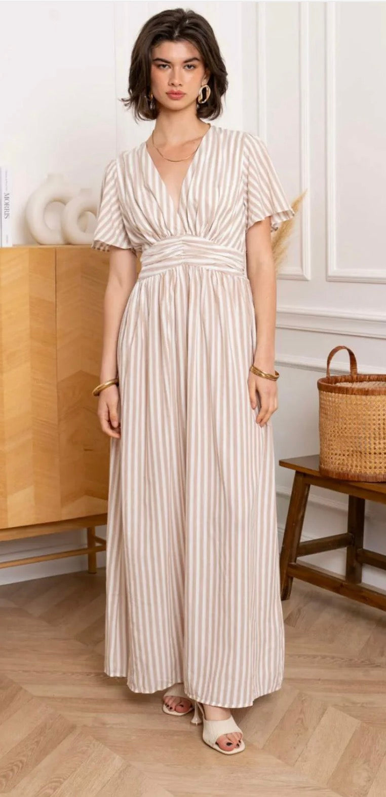 Maxi jurk streep