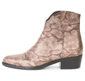 Enkellaars Slangenprint Taupe Cavaleiro