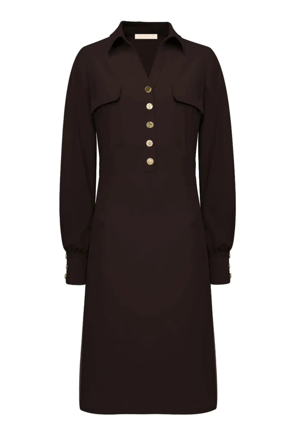 Jurk gouden knopen en lange mouwen Cavaleiro