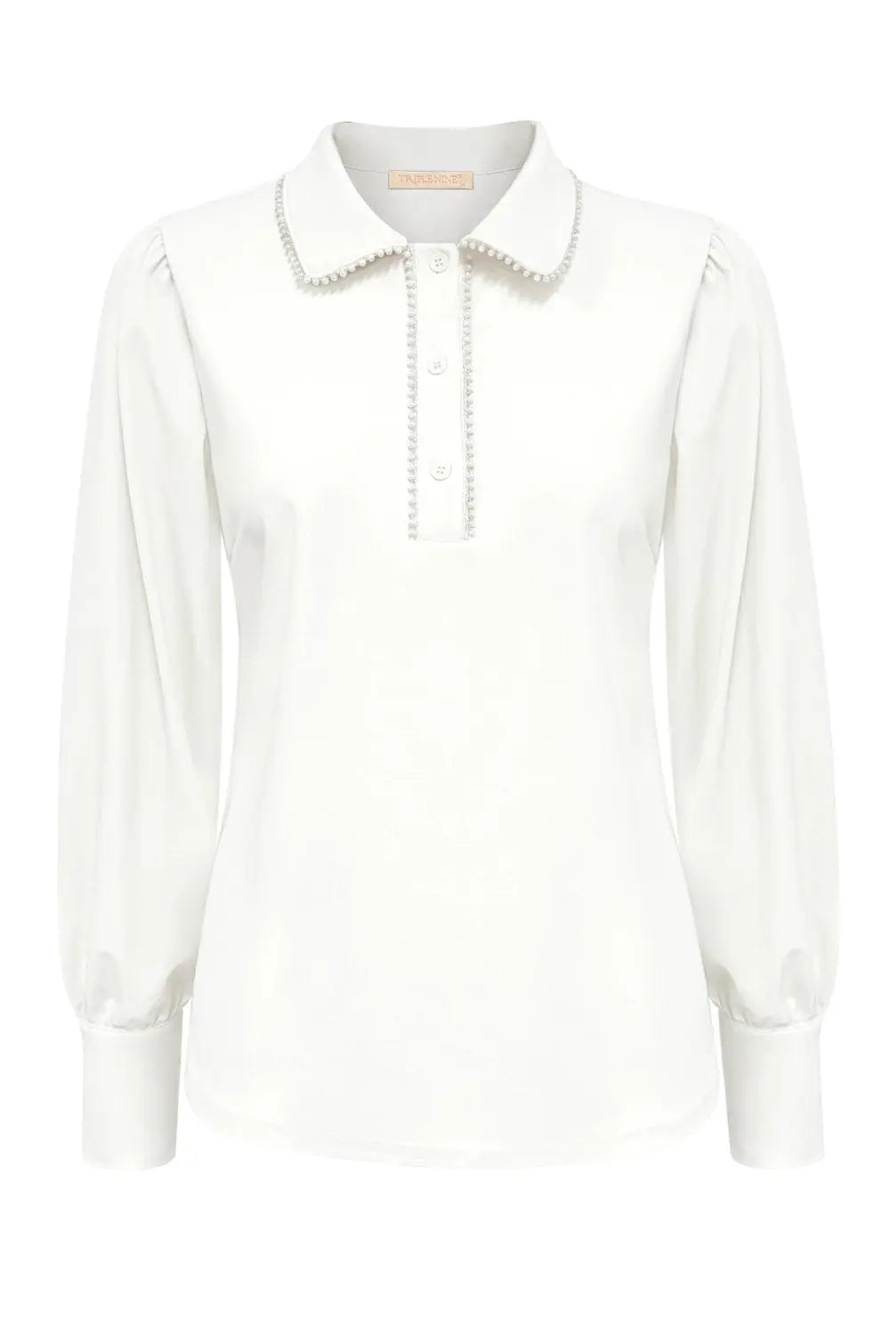 Blouse met parelkraagje Cavaleiro