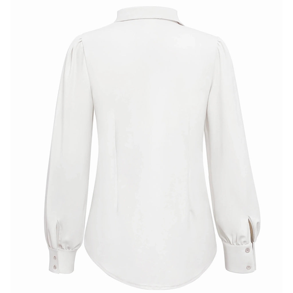 Witte blouse met uitlopende manchetten Cavaleiro