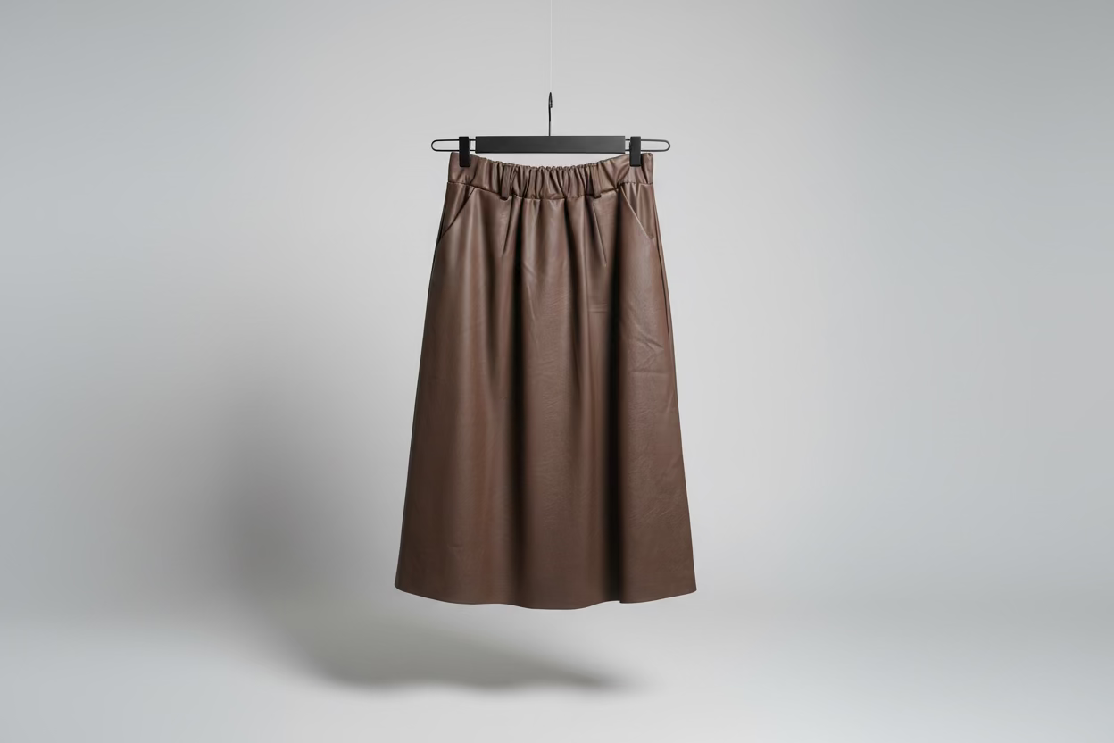 Rok leatherlook met riemlussen Cavaleiro