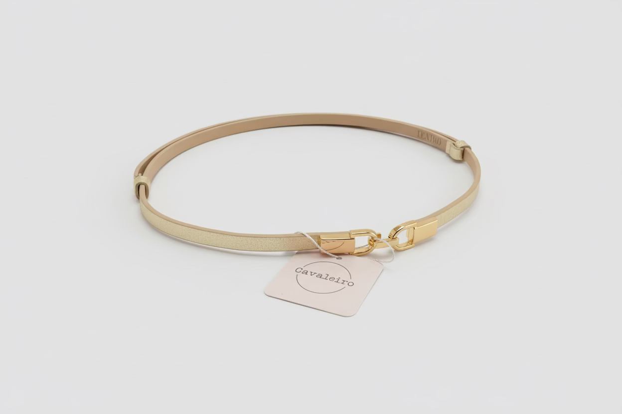 Riem met gouden haaksluiting Cavaleiro