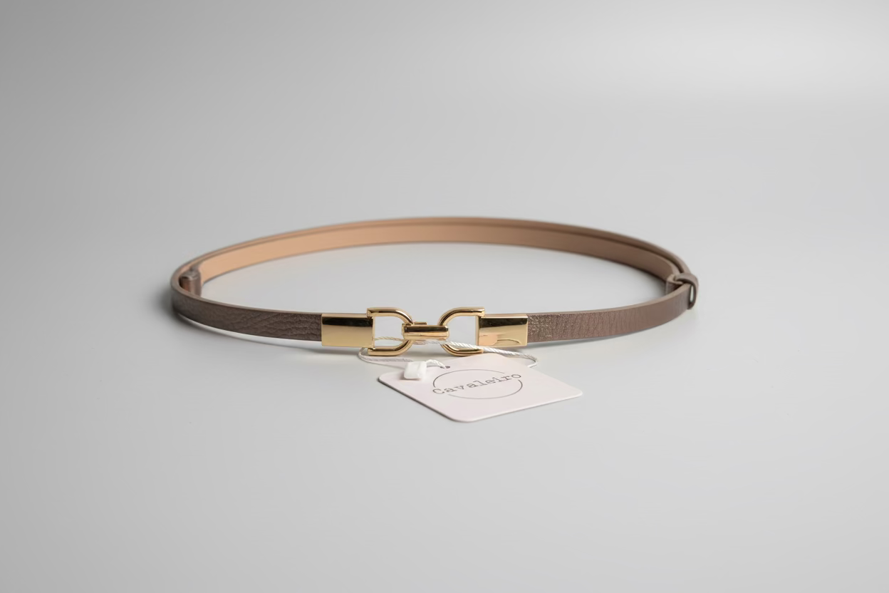 Riem met gouden haaksluiting Cavaleiro