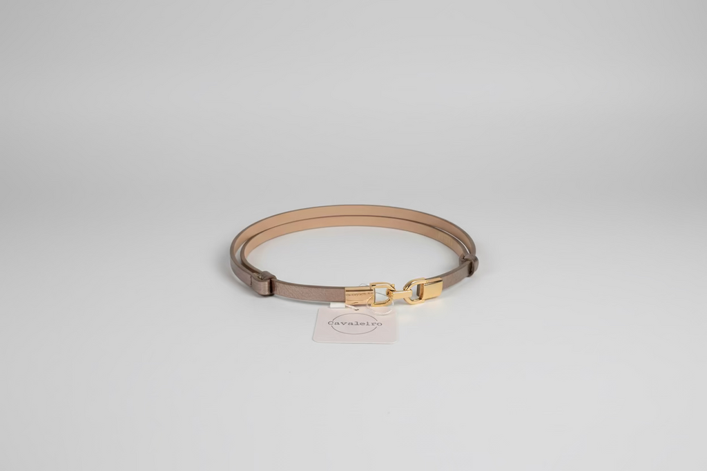 Riem met gouden haaksluiting Cavaleiro