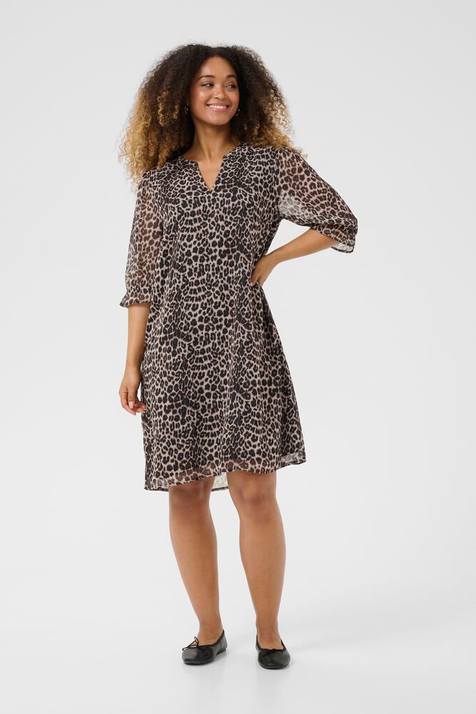 Cream Jurk Panter Cavaleiro